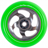 Колесо TechTeam X-Treme Curved 100mm (green) 23 самокаты и лонгборды в твоей стихии