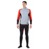 Термобелье Dragonfly Polartec высокий ворот (grey/orange) 21