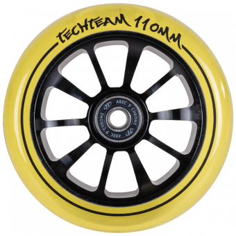 Колесо TechTeam X-Treme Winner 110mm (желтый) 23 самокаты и лонгборды в твоей стихии