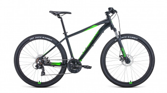картинка Велосипед Forward Apache 2.0 Disc 27,5 (черный матовый/ярко-зеленый) 21 Твоя Стихия